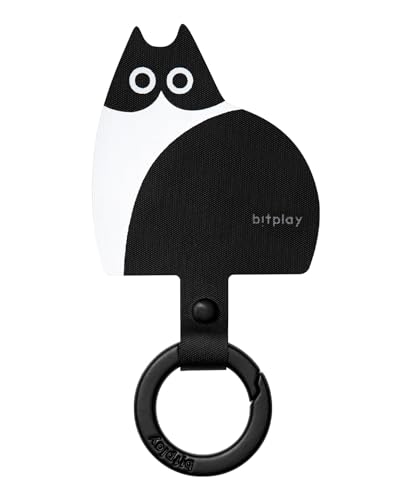 bitplay Stylish Phone Tab, Phone Strap Replacement Part for Cell Phone, Safety Lanyard Patch - color: Tuxedo Kitty