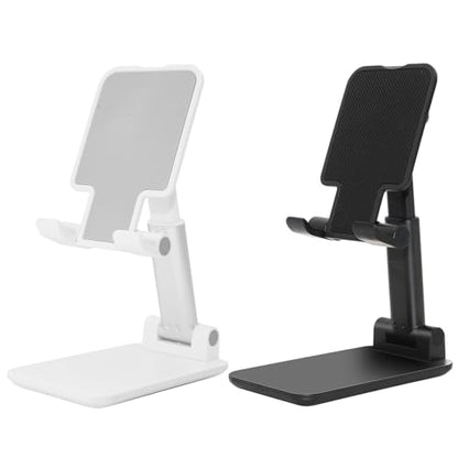 2 Pack Phone Stand for Desk, Angle & Height Adjustable Phone Holder - color: D-Black & White