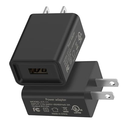2 Pack 10W USB Charger Block, Fast Charging Wall Charger Power Adapter Brick Cube for iPhone 14 13 12 11 Pro Max SE XS XR X 8 7 6 6S Plus (Black) - color: Black