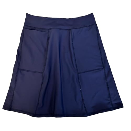 BANDI Pocketed Skirt - Women's Everyday Skirt with Pockets, UPF 50, 4-Way Stretch, Lightweight, Wrinkle-Free – Made in USA - color: Navy, size: X-Large