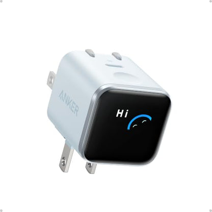 Anker Nano Smart Display Charger, 45W Max Fast Charger USB C for iPhone 17 - color: Blue