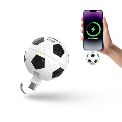 Mini Portable Charger USB C Power Bank 2000mAh Phone Charger Battery Pack Compatible with iPhone 17/17 Air/17 Pro/17 Pro Max/16/16 Plus/16 Pro/16 Pro Max/15 Series, Galaxy Series, Android etc - color: Soccer