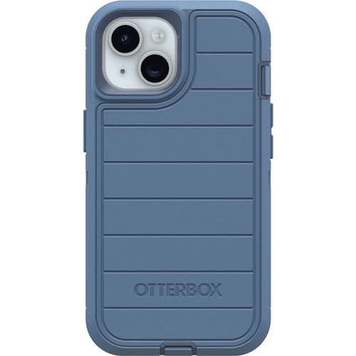 OtterBox iPhone 15, 14, & 13 (Only) Defender Series Case - Screenless - Rugged & Durable - with Port Protection (Non-MagSafe, Baby Blue Jeans (Blue), iPhone 15, iPhone 14, & iPhone 13) - color: Baby Blue Jeans (Blue), style: Non-MagSafe