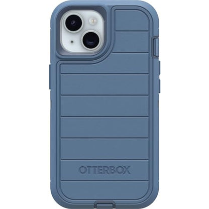OtterBox iPhone 17e & iPhone 16e (Only) - Defender Series Case - Baby Blue Jeans (Blue) - Screenless - Rugged & Durable - with Port Protection - Holster Clip Includes - Microbial Defense Protection - color: Baby Blue Jeans (Blue), style: Non-MagSafe