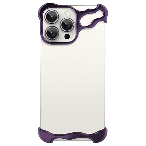 Frameless Phone Case Crafted for iPhone 16 Pro Purple - color: Aluminum Purple, size: iPhone 16 Pro