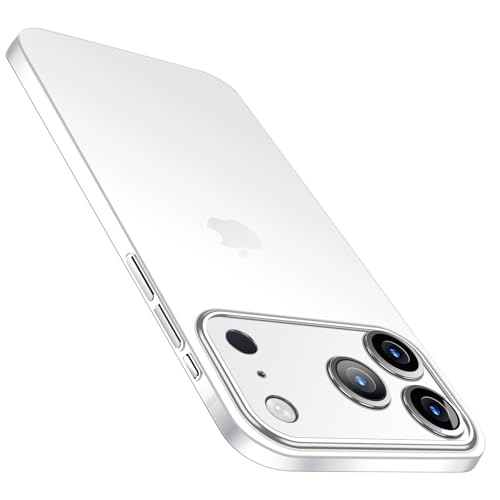 for iPhone 17 Pro Max Slim Case,Paper-Thin Transparent Finish Skin Back Case [Non Yellowing] Ultra Protective Cover with Camera Protection 6.9 Inch (Frosted White) - color: Frosted White, size: for iPhone 17 Pro Max 6.9inch