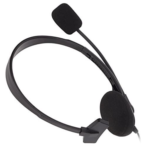 Call Center Headset,3.5mm Plug S480 Telephone Headset with Noise Reduction Mic,Adjustable Single Ear Customer Service Headset Corded Landline Phone Headset,Black