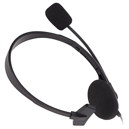 Call Center Headset,3.5mm Plug S480 Telephone Headset with Noise Reduction Mic,Adjustable Single Ear Customer Service Headset Corded Landline Phone Headset,Black