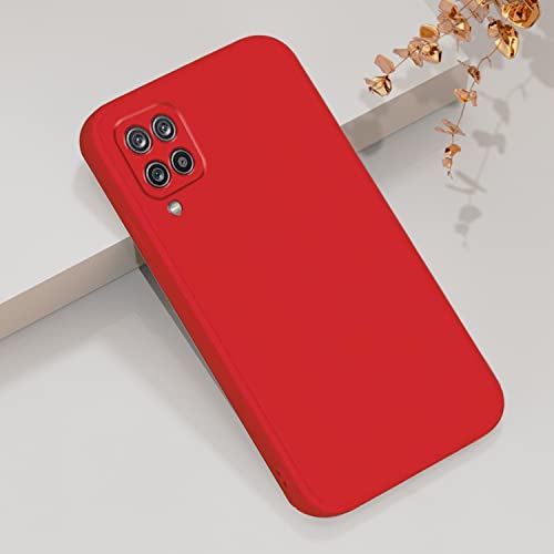 Soft Silicone Protective Case for Samsung A42 5G (Red) | Matte Soft Touch for Samsung Galaxy A42 5G Phone Case Silicone Slim Cute Anti-Fingerprint Elegant Cover Shockproof Aesthetic - color: Red