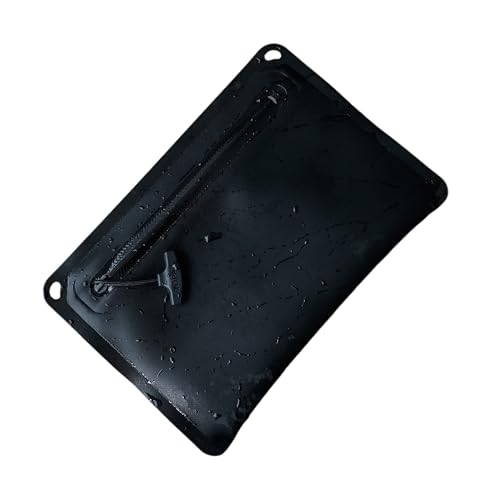 IPX8 Waterproof Tactical EDC Pouch - Large Phone + Passport + Wallet Compatible, Rugged Military-Style Dry Bag with Belt Loop & Attachment Grommets（Black） - color: Black