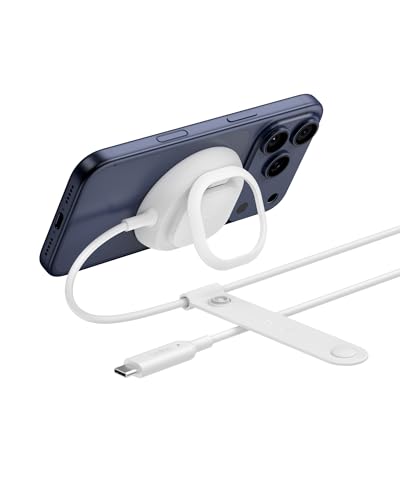 Belkin Qi2 25W Magnetic Wireless Charging Pad, Fast Charging, No Adapter - color: White, style: No Power Supply Included
