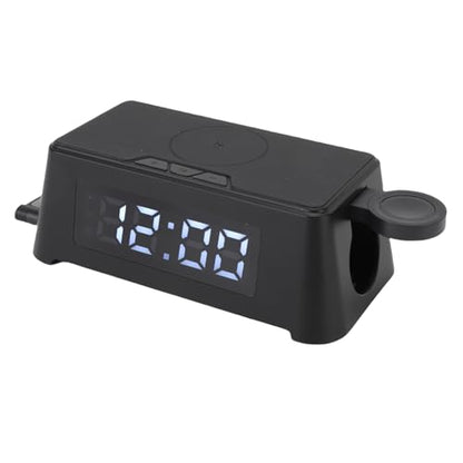 Wireless Charger Headphone Watch Alarm ClockEfficient 6in1 Charging Station for PhoneIdeal for Home Office Use and TravelABS Material