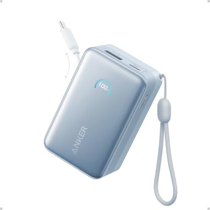 Anker Nano Power Bank, 45W 10,000mAh Portable Charger, iPhone Battery Pack (Blue) - color: Blue