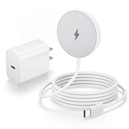Magnetic Wireless Charger [Apple MFi Certified], 3.3FT 15W Fast Apple Mag-Safe Charger Pad with USB C Fast Charging Block Compatible with iPhone 17/Air/Pro/Pro Max/16/15/14/13/Plus/Pro/Pro Max,AirPods