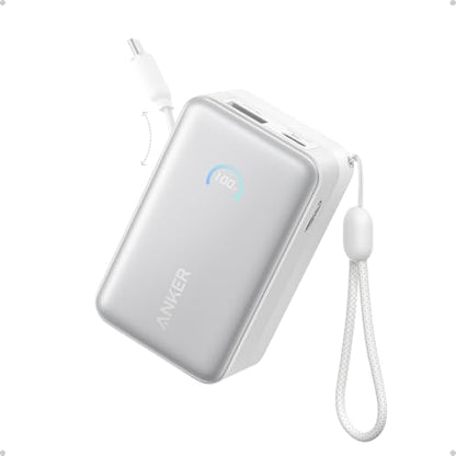 Anker Nano Power Bank, 45W 10,000mAh Portable Charger, iPhone Battery Pack (White) - color: White