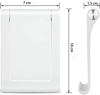 Cell Phone Desk Stand Holder Multi-Angle Adjustable Phone Desk Stand Tablet Holder for iPhone 17 16 15 14 13 12 11 Pro Max XS XR Samsung Galaxy S22 S21 S20 S10 S9 Edge Android Smartphone - color: White