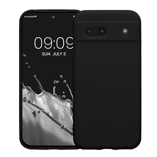 kwmobile Case Compatible with Google Pixel 8a Case - Protective Slim TPU Phone Cover - Soft Matte Finish - Black Matte - color: black matte