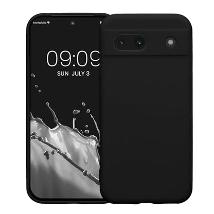 kwmobile Case Compatible with Google Pixel 8a Case - Protective Slim TPU Phone Cover - Soft Matte Finish - Black Matte - color: black matte
