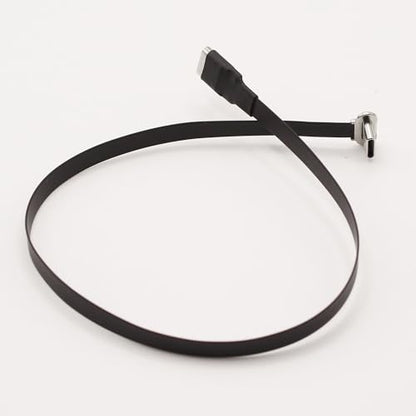 Right Angle USB C Flat Extension Cable 90 Degree USB C Male to Female Fast Charge Data Cord for Power Banks Phone(11.8in/300mm) - size: 11.8in/300mm
