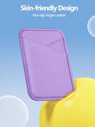 Miroddi for MagSafe Wallet, Ultra-Thin Magnetic Wallet with 2 Card Slots | RFID Blocking, No More Falling, Strongest Magnetic Card Holder for iPhone 17/16/15/14/13/12 Series & Pixel 10 Series, Purple - color: Purple