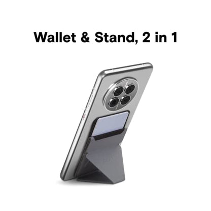 MOFT Adhesive Card Holder for Android, iPhone and Most Smartphones, 2 Viewing Angles, Slim Phone Stand (Cool Gray) - color: Cool Gray