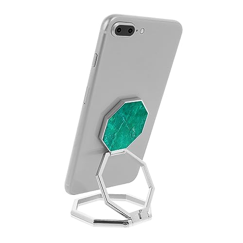 cobee Cell Phone Ring Holder Finger Kickstand, 360° Rotation Metal Cellphone Back Grip Foldable Cell Phone Stand Adjustable Phone Holder Compatible with Most Smartphones(Silver Marbling) - color: Silver Marbling