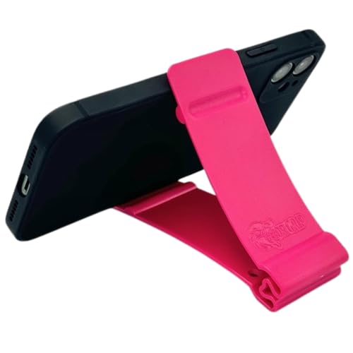 Gator Grip Phone Stand - Cell Phone Holder Stand for Desk Nightstand Kitchen - Compatible with iPhone, Android and Most Smartphones up to 6.8" on Width of Phone (Magenta) - color: Magenta