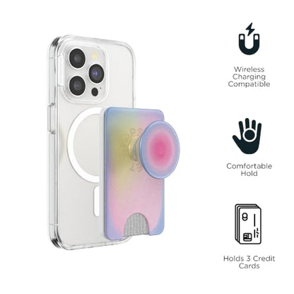 PopSockets Phone Wallet for MagSafe with Grip- Aura - color: Aura, style: MagSafe