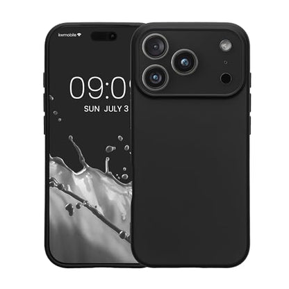 kwmobile Case Compatible with Apple iPhone 17 Pro Max Case - Slim Protective TPU Silicone Phone Cover - Black Matte