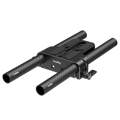 SMALLRIG Camera Base Plate Kit with 15mm LWS Rod Rail Clamp, Dual 15mm Rod - style: Base Plate+15mm Rods