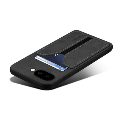 Kowauri Case for Google Pixel 9a, PU Leather Wallet Case with Credit Card Slot Holder Ultra Slim Protector Cover for Google Pixel 9a (Black) - color: Black