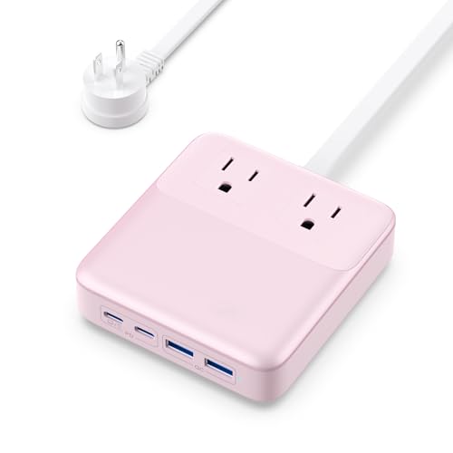 135W Charging Station USB C Power Strip,6-in-1 GaN USB C Charger Block with Plug &5ft Cord,2 AC,2 USB-A,2 USB-C,PD 65W Laptop Charger for MacBook,iPhone 16/15/14,Desktop Fast Charging for Home,Office
