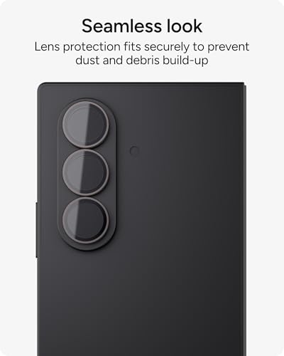 ZAGG Glass Elite Anti-Reflective Samsung Galaxy Z Fold7 Camera Lens Protector – Anti-Glare Technology, Maximum Impact & Scratch Resistance, InvisibleShield, Smudge-Free Surface, Recycled Materials - color: Black, size: Samsung Galaxy Z Fold7