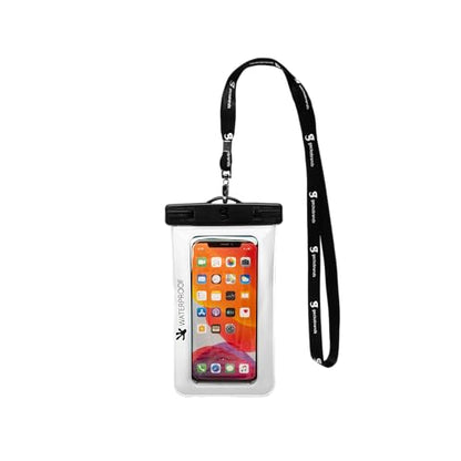 geckobrands Large Phone Dry Bag – IPX8 Waterproof with Lanyard for Submersion Protection – Fits Most iPhone and Samsung Galaxy Models White - color: White