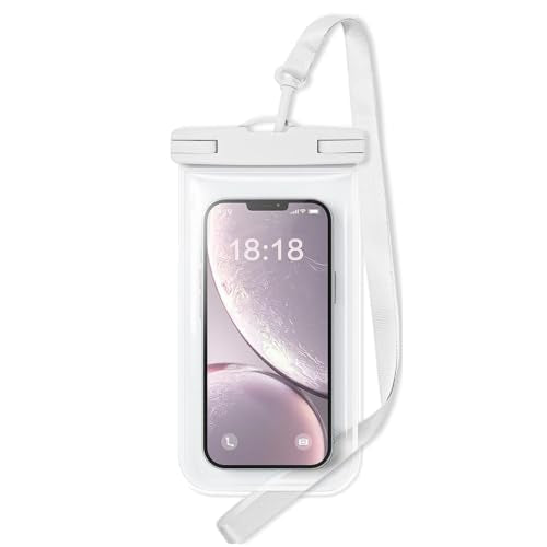 Waterproof Phone Pouch Compatible for iPhone 7in - 1 Snowy White | IPX8 Waterproof Case, Beach Travel Must Haves, Beach Essential, Dry Bag, 1 Pack, for iPhone 17/16/15/14/13/12 Pro Max - color: A7-Snowy White