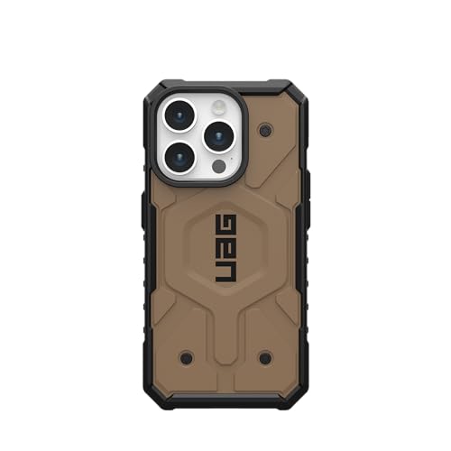URBAN ARMOR GEAR UAG [Updated Ver] Compatible with iPhone 15 Pro Case 6.1" Pathfinder Dark Earth Built-in Magnet Compatible with MagSafe Charging Rugged Military Grade Dropproof Protective Cover - color: Dark Earth