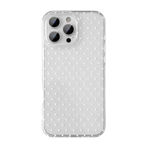 QLTYPRI Cute Polka Dot Phone Case for iPhone 12 Pro Max, Clear | Polka Dot Fashion Aesthetic Design for Women Girls, Pretty Stylish Kawaii, Slim Fit, Durable TPU Shockproof Protective Case - color: Clear, size: iPhone 12 Pro Max