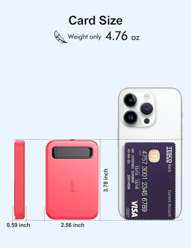Mini Portable Charger, 5200 mAh Charger Power Bank Slim Small Chargers with Built-in Cable, Travel Battery Pack for iPhone 14/13/12/11 Pro/Pro Max/Plus/Mini/AirPods Red - color: Red