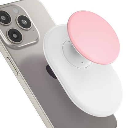 AUROX for MagSafe Phone Grip, Magnetic Phone Grip Holder Stand,White & Pink - color: White+Pink