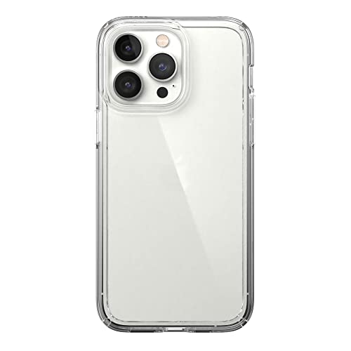 Speck Clear iPhone 14 Pro Max Case - Drop Protection with Scratch Resistant Dual Layer Slim Phone Case for 6.7 Inch iPhones 14 Pro Max - Anti-Yellowing & Anti-Fade Case - GemShell - color: Clear/Clear