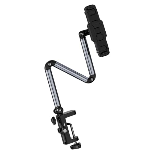 Aluminum Folding Tablet Stand 360-Degree Rotating Clamp Mount with 4 Articulated Arms Desk Bedside Cradling Bracket for Smartphones E-Readers 58cm - color: All purpose model