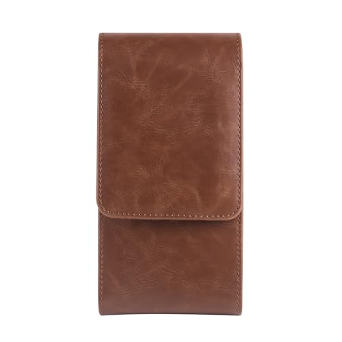 Dual Belt Clip Holster Case Double Cell Phone Pouch Card Slots Holder for iPhone 14 Pro Max 15 Pro Max Motorola Moto G Stylus 5G 2023 G Power 5G Galaxy S24 Plus S23 Ultra S22+ S21 FE A15 A35 (Brown) - color: Brown