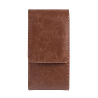 Dual Belt Clip Holster Case Double Cell Phone Pouch Card Slots Holder for iPhone 14 Pro Max 15 Pro Max Motorola Moto G Stylus 5G 2023 G Power 5G Galaxy S24 Plus S23 Ultra S22+ S21 FE A15 A35 (Brown) - color: Brown