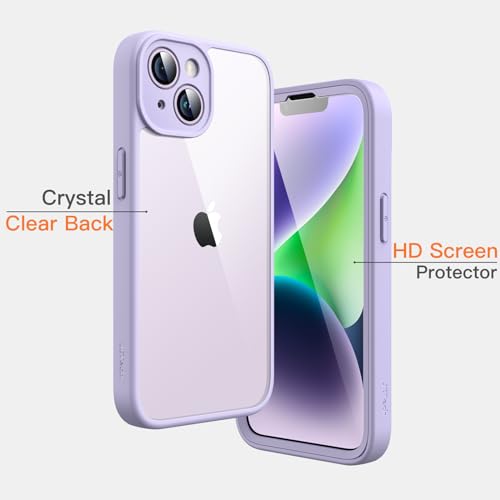 JETech Case for iPhone 14, 360° Protection, Light Purple - color: Light Purple