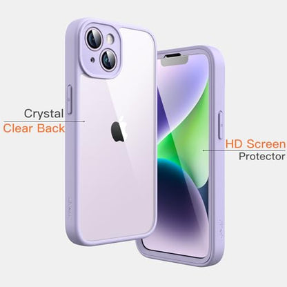 JETech Case for iPhone 14, 360° Protection, Light Purple - color: Light Purple