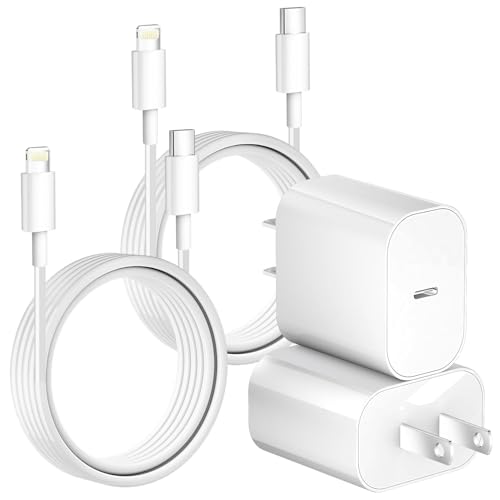 iPhone Charger Fast Charging Block,2Pack Quick Apple iPhone Wall Charger,Super Fast Apple Phone Chargers Power Adapter,10FT Long USB C to Lightning Cable for iPhone14/14 Pro Max/13 Pro/12 MiNi/11/XR/X - size: 10F T