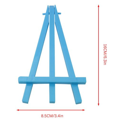 8PCS Plastic Display Easel Mini Frame Photo Frame Stand Blue Folding Desktop Stand Tripod Phone Holder Poster Holder Memo Holder Name Card Holder Photo Holder