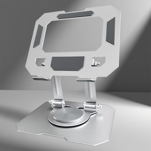 Tablet Stand for iPad, 360° Rotating Desktop Holder, Carbon Steel Adjustable Foldable Desk Holder for Home/Office, for Phone iPad Pro Air Samsung,for 4" -16" Tablets, Portable Upgraded - Silver - size: Silver-1 PACK