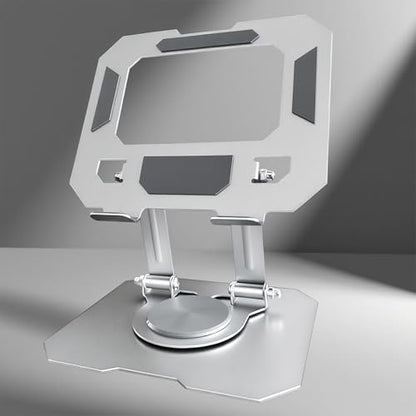 Tablet Stand for iPad, 360° Rotating Desktop Holder, Carbon Steel Adjustable Foldable Desk Holder for Home/Office, for Phone iPad Pro Air Samsung,for 4" -16" Tablets, Portable Upgraded - Silver - size: Silver-1 PACK