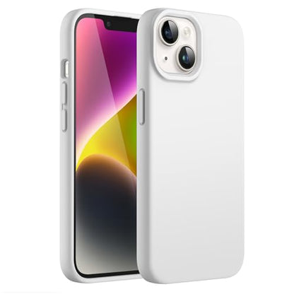 JETech Silicone Case for iPhone 14, Starlight | Silky Soft Touch, Shockproof Protection, Scratch Resistant, Microfiber Lining - color: Starlight, size: iPhone 14